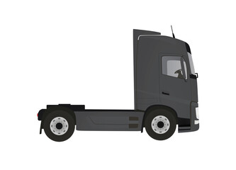Grey delivery truck. vector illustration
