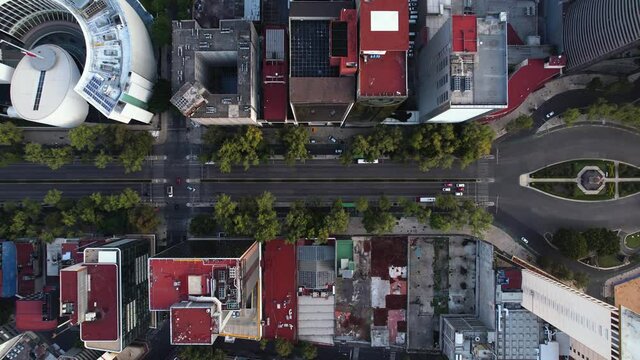 TOP VIEW MEXICO STREET DRONE