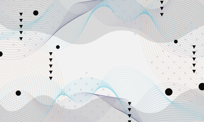 Flat abstract wave lines background. Vector illustration.