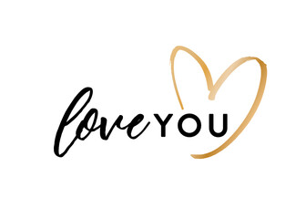 Love You Text, Love You Background, Valentine's Day Card, Valentine's Day Background, Valentine's Day Text, Heart Icon, Illustration Vector Background