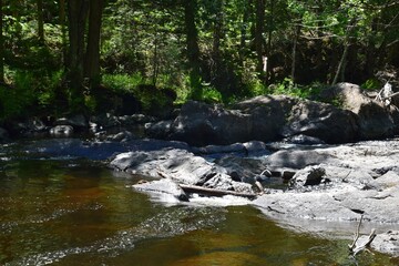 Park of the Doncaster river in southern Quebec