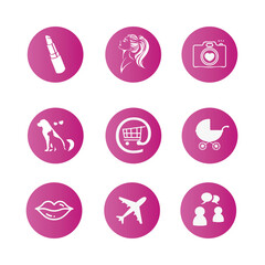 Fototapeta premium set of icons for your instagram account