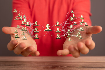 hierarchy connection team group digital