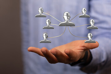 hierarchy connection team group digital