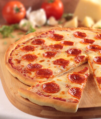 Pizza images for the food industry.