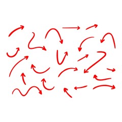 hand drawn arrows set vector free