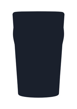 Nonic pint beer glass icon. (Nonic pint beer glass vector silhouette)