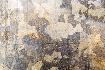 Fototapete Alte schmutzige strukturierte Wand Altes und beschädigtes, mit Zink beschichtetes Blech, Nahaufnahme