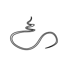 line art of cup of tea simple minimalist