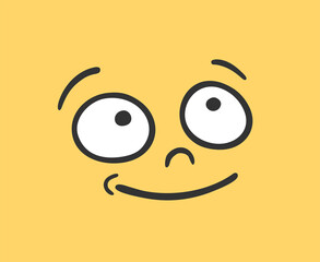 Happy face line draw