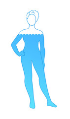 Female silhouette filled with water