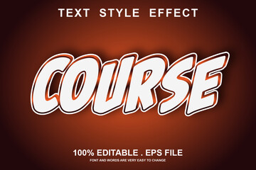 course text effect editable