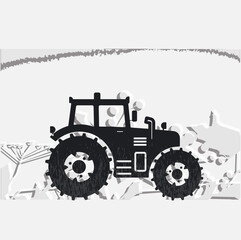 tractor simple design vector illustration