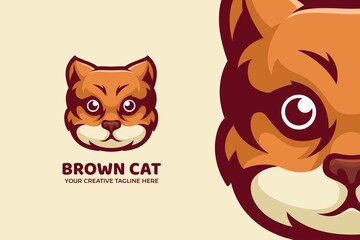 The Cat Cartoon Mascot Logo Template
