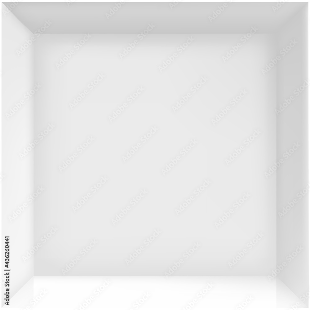 Poster empty bright square niche vector mockup