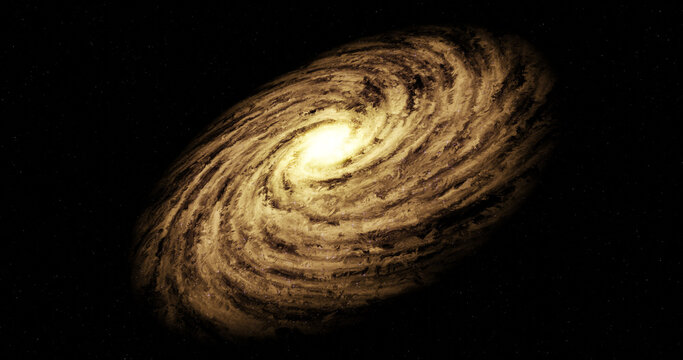 Beautiful galaxy. Spiral galaxy, illustration of Milky Way. 3d rendering. Galaxies in the universe.