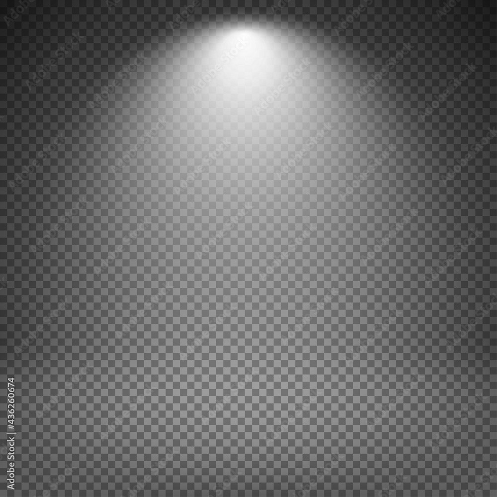 Poster Light effect on transparent background
