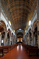 Obraz premium chiesa di San Sisto a Piacenza; la navata centrale