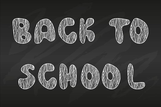 Free hand drawing of school blackboard sign Back to school. Simple flat illustration