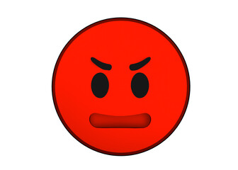 Angry Emoticon - 3d icon