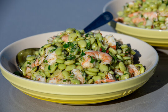 Lima beans and shrimp 