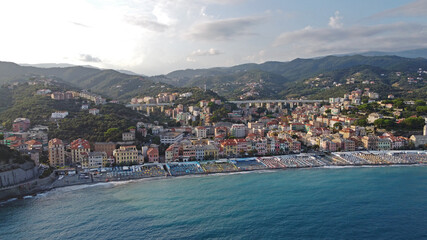 Fototapeta premium The small coastal town Celle Ligure