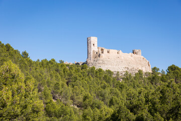 Fototapeta na wymiar Ayub (main) castle of Calatayud city, province of Zaragoza, Aragon, Spain