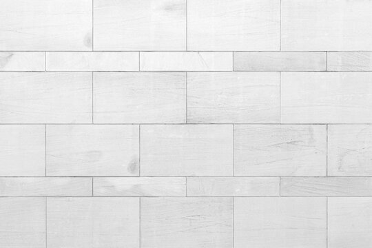 White Granite Building Exterior Wall Tile Pattern And Background Seamless