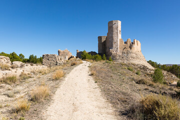 Fototapeta na wymiar Ayub (main) Castle of Calatayud city, province of Zaragoza, Aragon, Spain