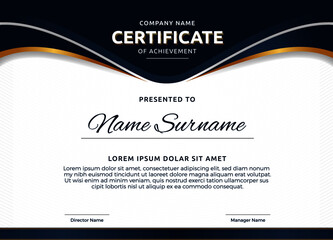 Diploma Graduation Certificate design vector