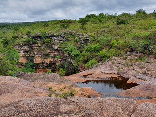 river in the mountains, begin of mosquito waterfall