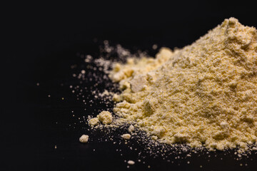 pure sulfur powder, used in medicine, or fertilizer or fungicide