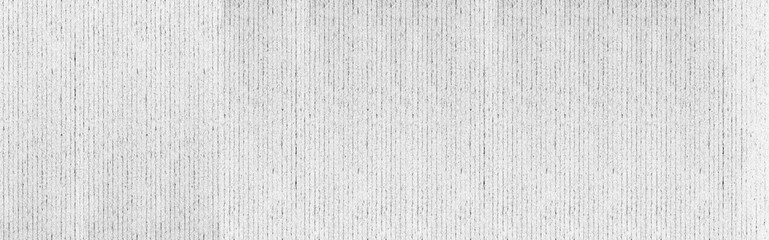 Panorama of Rough white cement wall with line patterns texture and background seamless