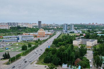 View from above of Orenburg tract in Russian Kazan City.