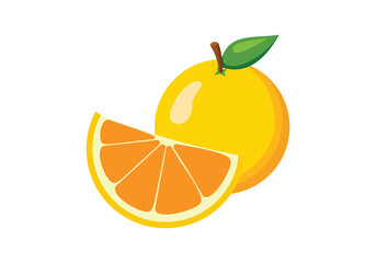 Orange fruit. Orange fruit design isolated on white background with flat style illustration