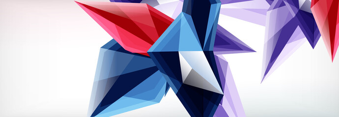 Vector 3d triangles and pyramids abstract background for business or technology presentations, internet posters or web brochure covers