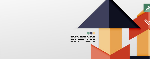 Shiny color triangles and geometric shapes vector abstract background