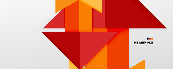 Shiny color triangles and geometric shapes vector abstract background
