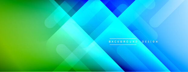 Fototapeta premium Dynamic lines abstract background. 3D shadow effects and fluid gradients. Modern overlapping forms