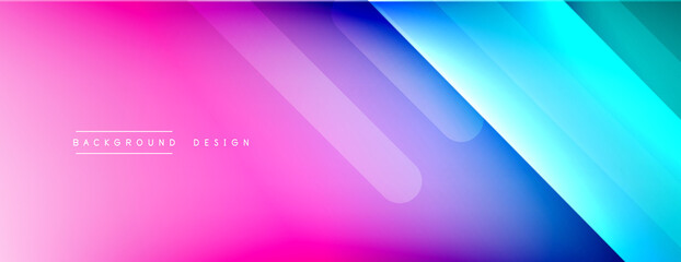 Fototapeta premium Dynamic lines abstract background. 3D shadow effects and fluid gradients. Modern overlapping forms