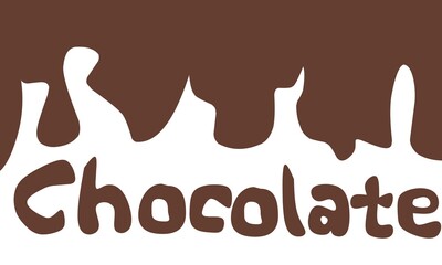 Chocolate text on a brown background