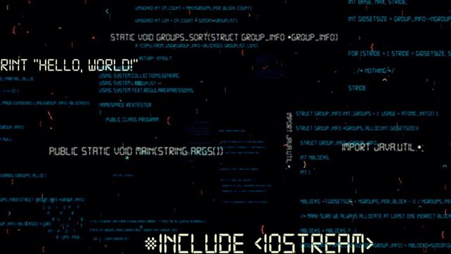 Visionary programming and coding of future software . 3D rendering computer graphic .