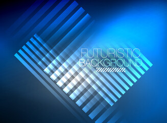 Bright neon color techno abstract background, shiny glowing neon lines in the dark background