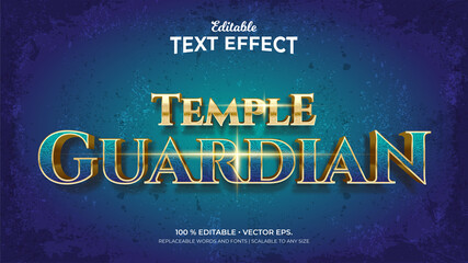 Temple Guardian 3d Style Editable Text Effects Template