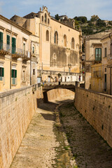Fototapeta na wymiar Walking Around the Beautiful Streets of Scicli, Province of Ragusa, Sicily Italy.
