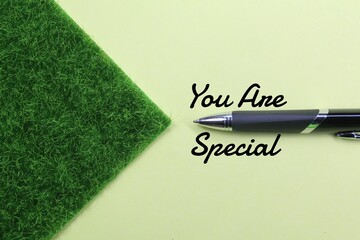 concept with you Special with a yellow background