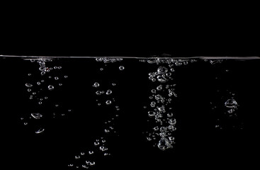 set water bubble white oxygen air, in underwater clear liquid with bubbles flowing up on the water...