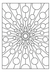 Radiate Light pattern fun coloring pages for adults
Pattern design of radiate light in line art style for printable coloring pages - Portrait or vertical format in EPS8.
