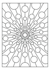 Radiate Light pattern fun coloring pages for adults
Pattern design of radiate light in line art style for printable coloring pages - Portrait or vertical format in EPS8.
