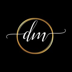 Simple stylish Initial Letter DM Logo designs Symbol